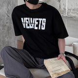 Streetwear Cool Bold Velvets Typography Casual T-Shirt