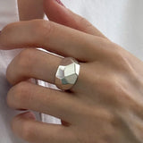 Vintage Sterling Silver Irregular Geometry Ring