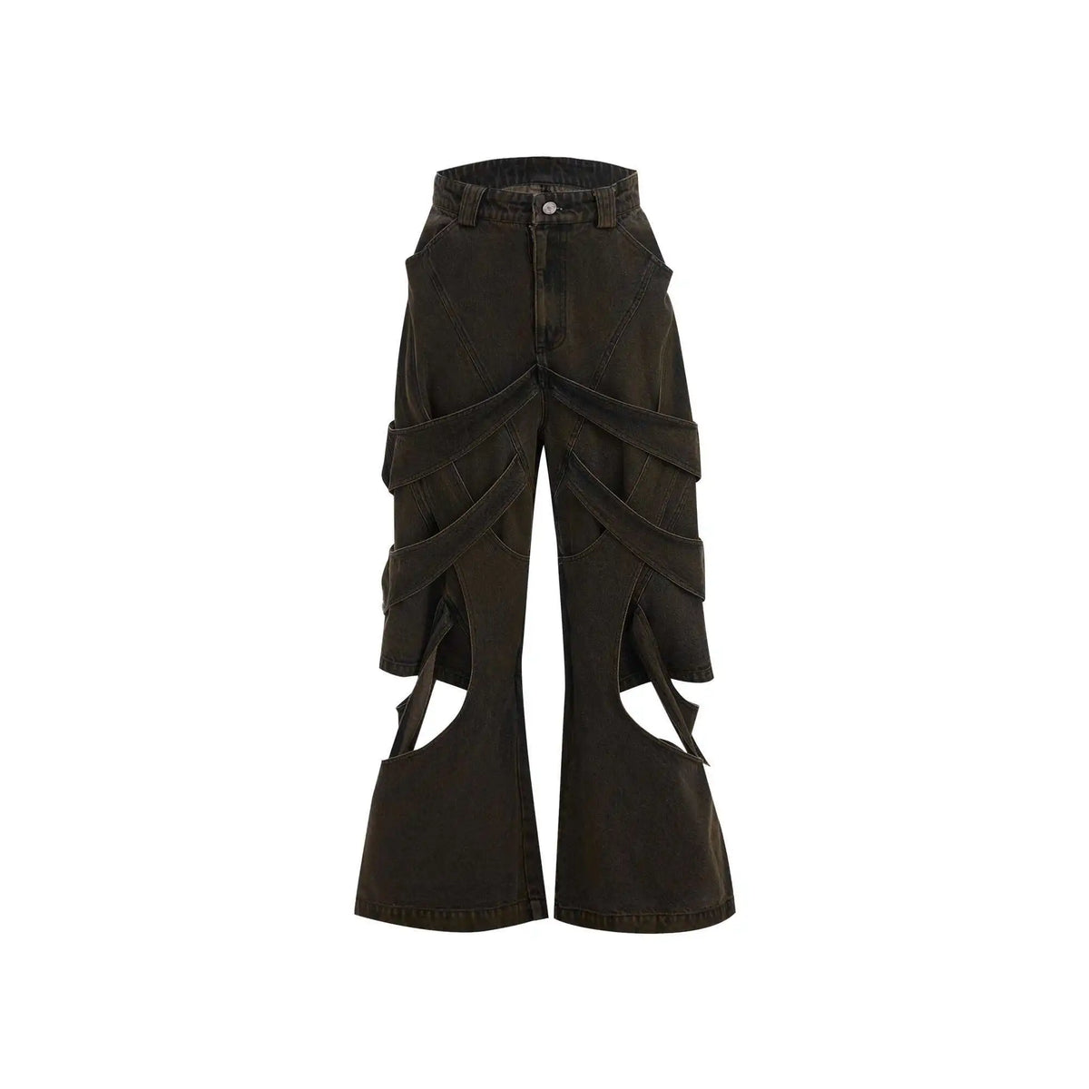 Vintage Patchwork Wornout Hollowed Out Jeans