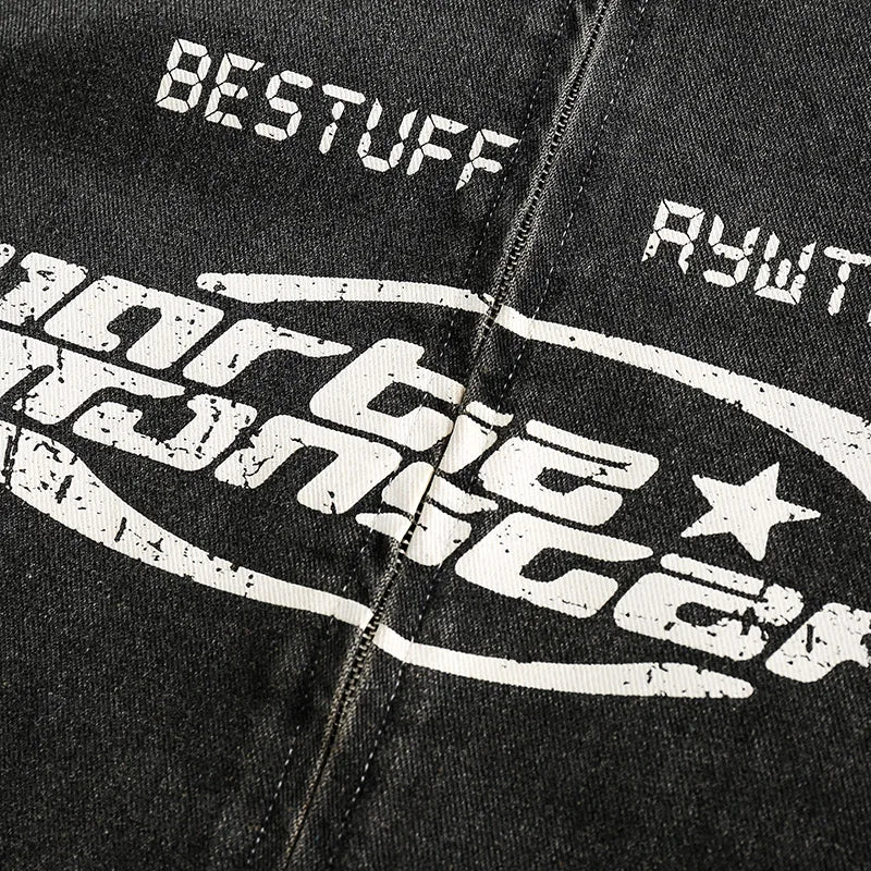 Racing Motorcycle Denim Jacket