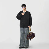 Soft Ribbed Knit Button Front Cardigan