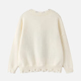 Cozy Aesthetic Distressed Knit Sweater