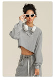 Women Distressed Loose Sweatshirt
