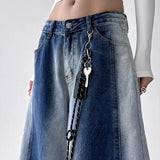 Chic Gradient Korean Style Wide Leg Jeans