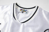 Streetwear Graphic Print Dogs Splicing Jersey T-Shirt