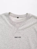 Gray Long Sleave Letter Oversize T-shirt
