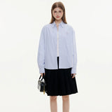 Luxury Striped Fitted Long Sleeve Shirt