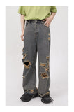 Retro Holes Jeans Denim Pants