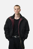 Cleanfit Deconstructed Stand Collar Bomber Jacket
