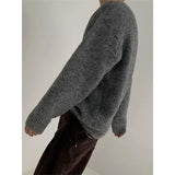 Trendy Korean Style Loose Wool Sweater