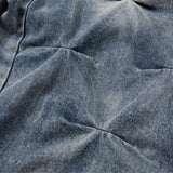 Trendy Designer Baggy Pleated Denim Wide Leg Jeans