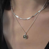 Elegant Moonstone Square Necklace