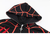 Y2K Spider Embroidery Oversized Hoodie