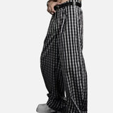 Autumn Plaid Striped Casual Straight Leg Pants