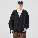 Premium Hip Hop Knitted V-Neck Cardigan