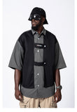 Retro Tactical Patchwork  Shirt