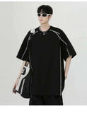 Stylish Loose Stripe Printed Short Sleeve T-Shirt
