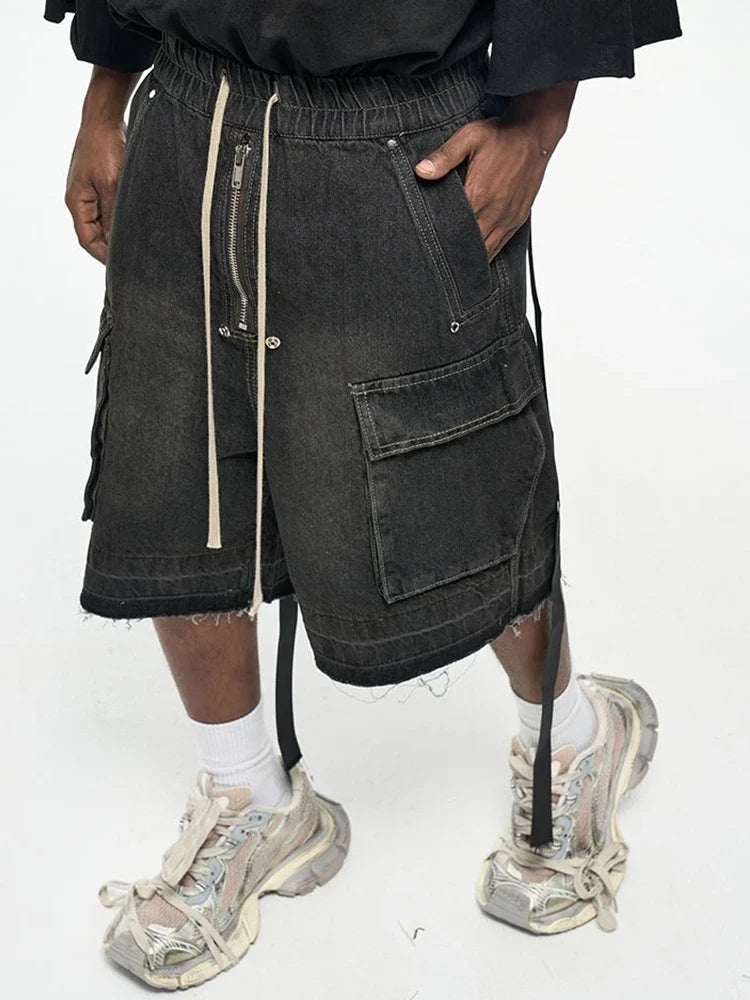 Zip-Up Loose Washed Pocket Jorts