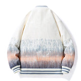 Vibrant Gradient Print Bomber Jacket