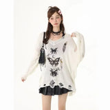 Y2K Butterfly Print Women Top