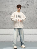Washed Distressed Mid-waist Denim Pants