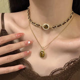 Tiger Eye Stone Pendant Necklace