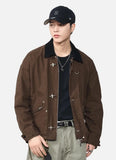 Vintage Metal Buckle Loose Bomber Jacket