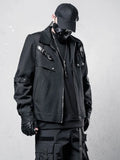 Edgy Rock Deconstruction Motorcycle Casual Jacket