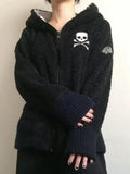 Gothic Lamb Wool Cross Skull Sweater