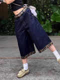 Retro Leopard Patchwork Jorts