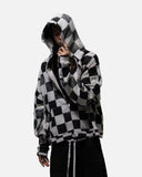 Personalized Gothic Check Design Zipper Sweatshirt