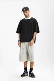 Placket Polo Solid Color T-Shirt