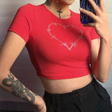 Y2K Rhinestone Embelished T-shirt