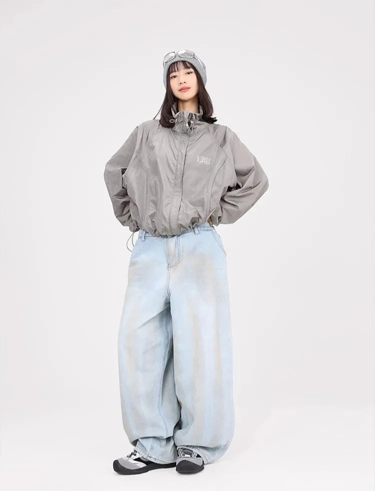 Vintage Light Blue Washed Hip Pants