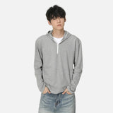 Minimalist Korean Style Lightweight Zip Hooded Sweatshirt
