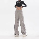 American Stylish Oversize Pleated Cargo Pants