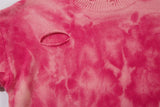 Knitted Tie-dye Holes Distressed Sweater