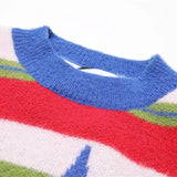 Loose Star Striped Sweater Vest
