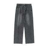 Relaxed Fit Vintage Washed Straight Jeans