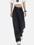 Black Baggy Women's High Waist Denim Pants