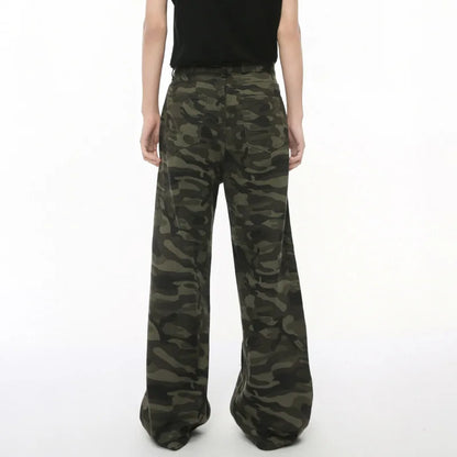 Camouflage Wide Leg Jeans