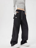 Striped Reflective Baggy Joggers
