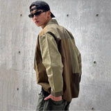 Y2k Streetwear Patchwork Design Techwear Shirt