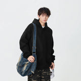 Minimalist Embroidered Logo Casual Hoodie