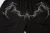 Y2K Embroidery Baggy Shorts