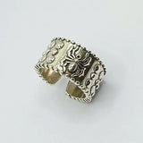 Spider Pattern Wide Open Ring