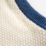 Elevated Cozy Color Block Patchwork Knit Sweater