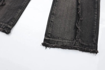 Crisscross Stitch Baggy Jeans