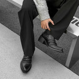 Upturned Casual Platform Derby Leather Shoes