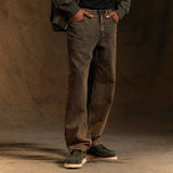 Yellow Retro Washed Loose Fit Jeans